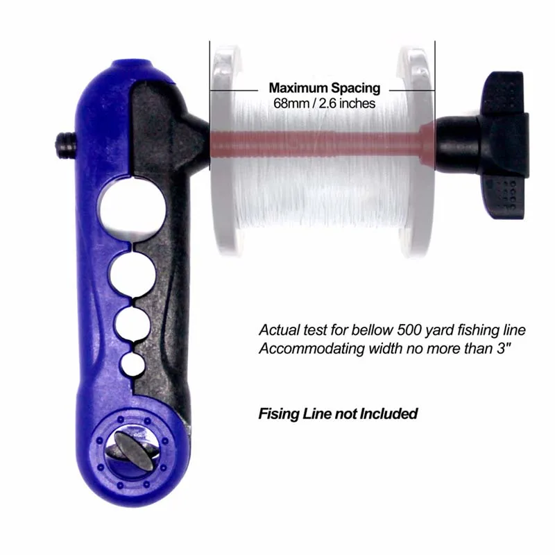 Portable Universal fiskesnøre Spooler kan indstilles til Forskellige Størrelser Stang Spolen Reel Winder yrelsen Spole Line Indpakning Mini