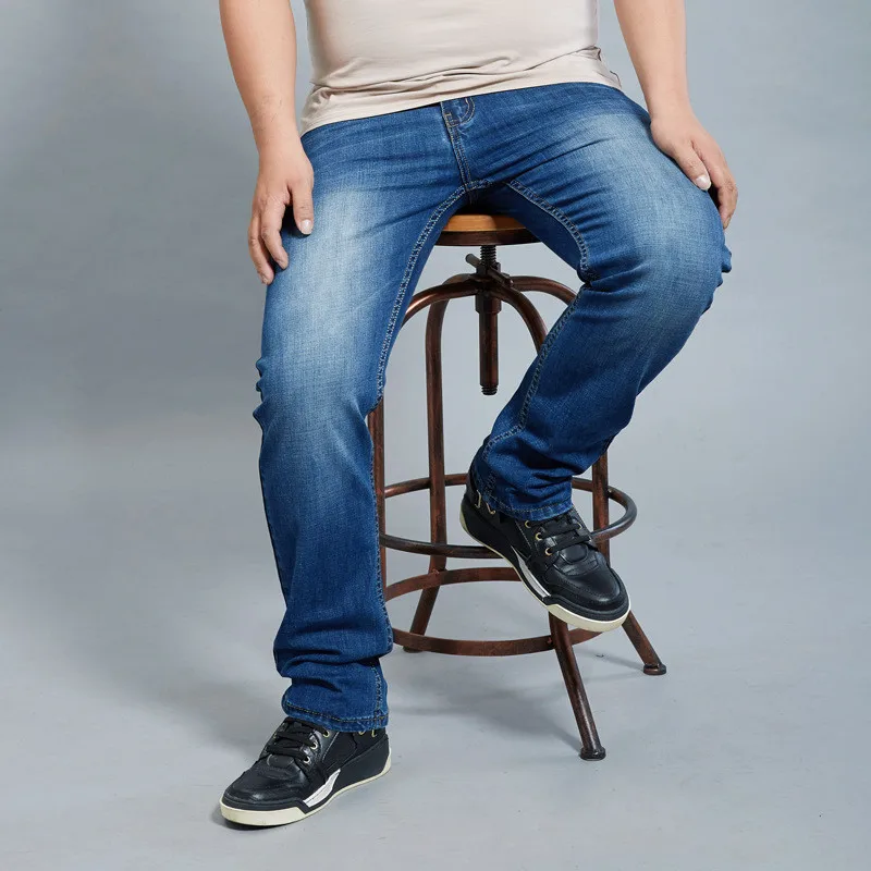 Jeans til Mænd 2019 Sommeren Tynd Business Casual Mænds bukser Stor størrelse 30-46 48 Stretch jeans Straight Denim Bukser