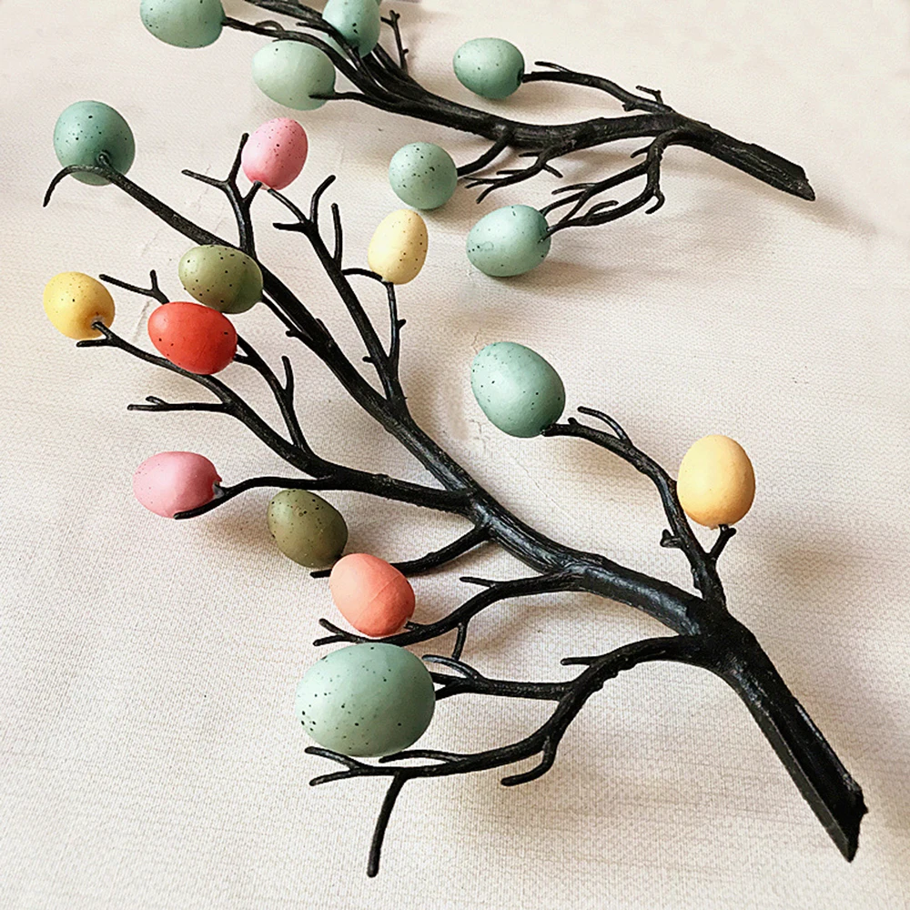 Påskeæg Tree Decor Kreative branche Med at Male Æg Foråret Part Forsyninger Børnehave Dekoration Hjem Ornamenter DIY Håndværk