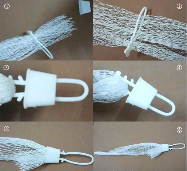 Engros-35cm længde Mp-Frugt-net pose Æg mesh bag string poser med spænder
