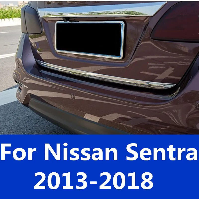 Bagtrop Bagklap dekoration strip hale dør dekoration lyse stribe Tilbehør til bilen For Nissan Sentra 2013-2018
