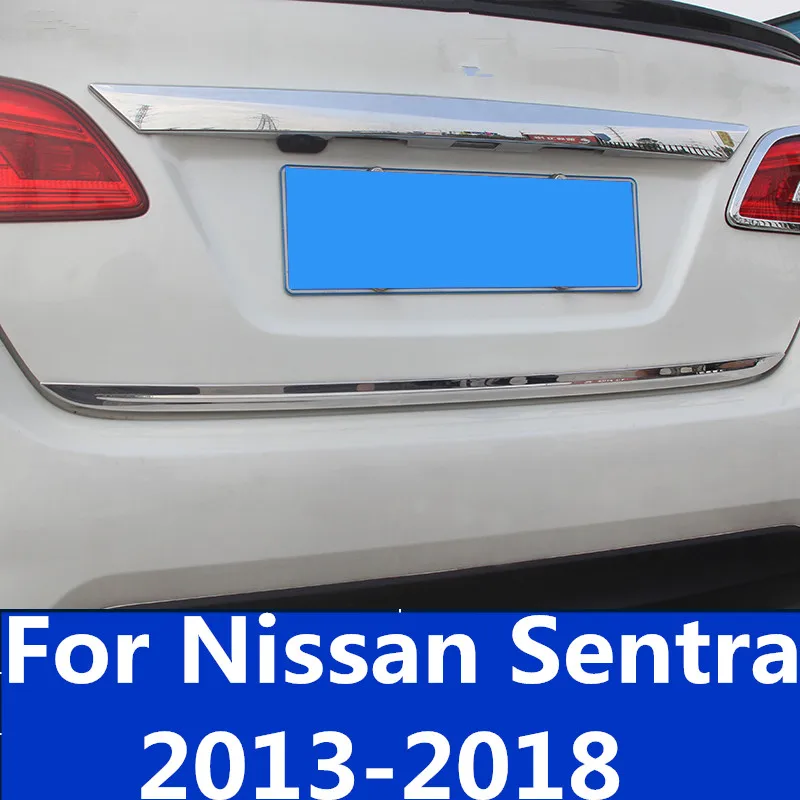 Bagtrop Bagklap dekoration strip hale dør dekoration lyse stribe Tilbehør til bilen For Nissan Sentra 2013-2018
