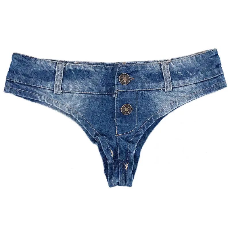 2020 Nye Sexet Lav Talje Jeans Denim Shorts Summer Holiday Beach Tynde Mini-Bodycon Jeans Shorts Clubwear