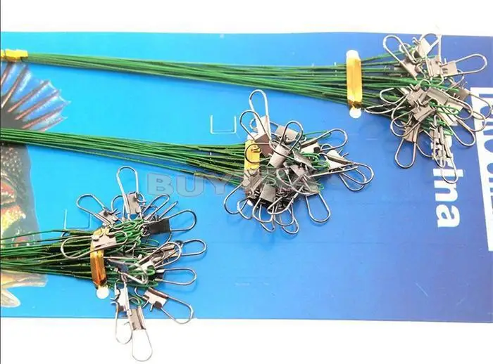 Fiskegrej Lokke Spor Wire Anti-bid-Green Fishing wire 15cm 23cm 30cm Længde 72PCS/masse