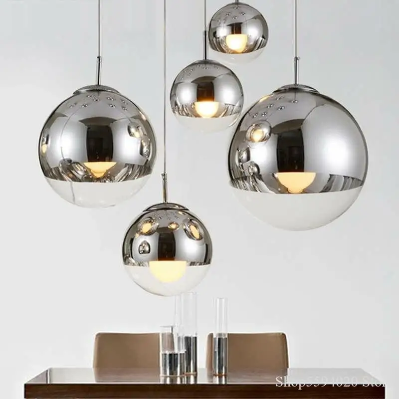 England Glas Vedhæng Lys Moderne Bubble Ball Pendel Lamper Hængende Lys Køkken Belysning Fastholdelsesanordningen Lampara De Pie