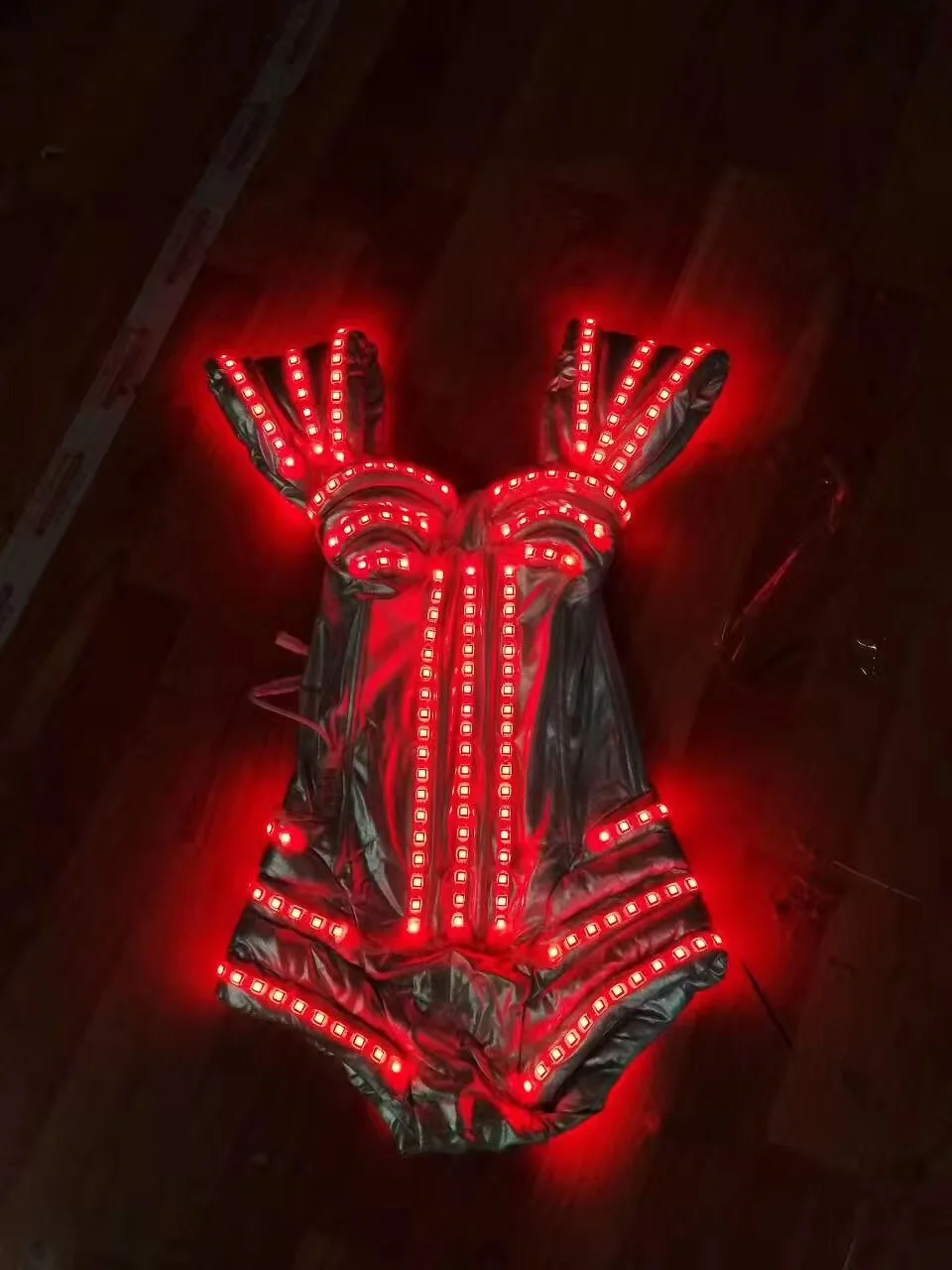 David Guetta RGB led robot suit/LED ballroom Kostume/rgb-farveskift dame sexet tøj til party stage bære vis