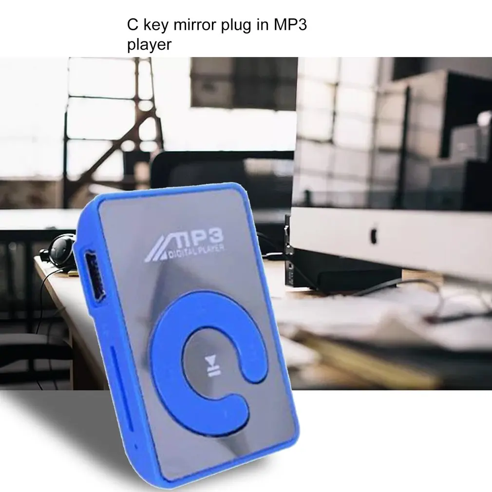 Bærbare Mini Spejl Klip MP3-Afspiller Musik Medier Understøtter Micro SD-TF Kort Mode, Hifi, MP3 til Udendørs Sport