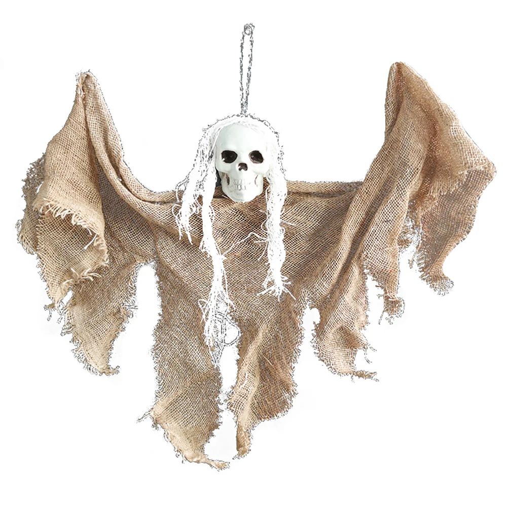 Halloween Skræmmende Uhyggelig Hængende Kraniet Skelet Dekoration Til Hjemmet Bar Halloween Haunted House Rekvisitter Festartikler