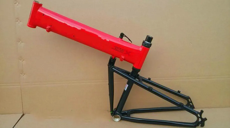 Kalosse DIY farver aluminium legering cykelstellet 26*17 tommer folde Cykel ramme mountainbike ramme