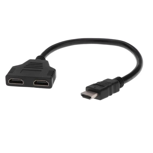 2in1 HDMI 2-Port Y-Splitter, 1080P HDMI-v1.4 Mand til Dobbelt Female Adapter Cable 1 I 2 Ud HDMI Konverter Tilslut Kabel Ledning 35p