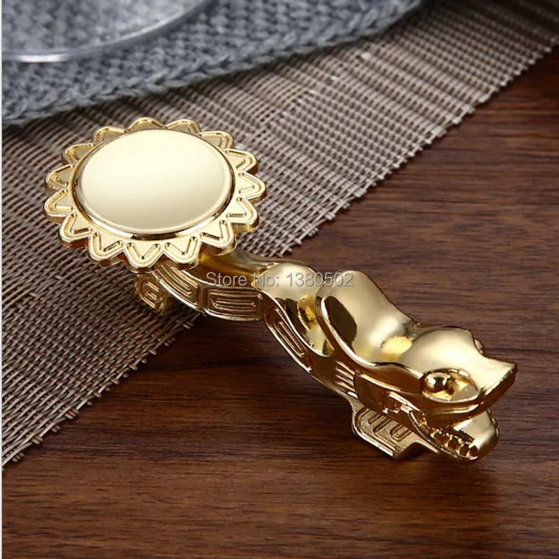 12Pcs/Masse top Grade legering af sølv og guld farve Dragen form Chopstick Holderen Resten dekoration til bordet