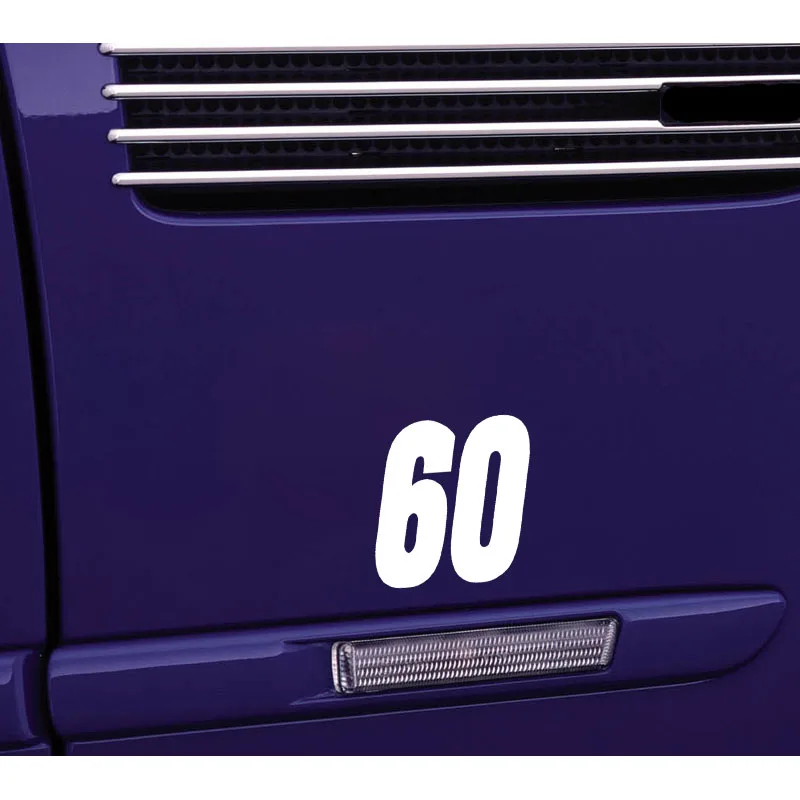 QYPF 14CM*14CM Interessant Nummer 60 Vinyl Car-styling Dekoration Bil Mærkat Vindue Decal C15-0583