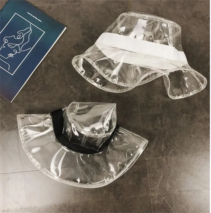 Vandtæt PVC Regn Hat til Kvinder Designer Gennemsigtig Spand Hat UV-Beskyttelse Klart, Søn Caps 2020 Mode Fisker Hatte