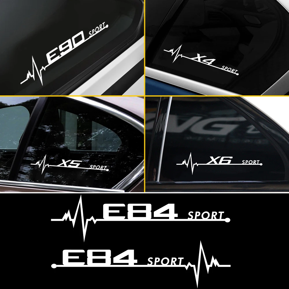 2STK Auto Side Vindue Krop Mærkat Dekorative Decal Til BMW E28 E30 E34 E36 E46 E39 E52 E53 E60 E61E90 E91 E92 X1 X2 X3 X4 X5 X6
