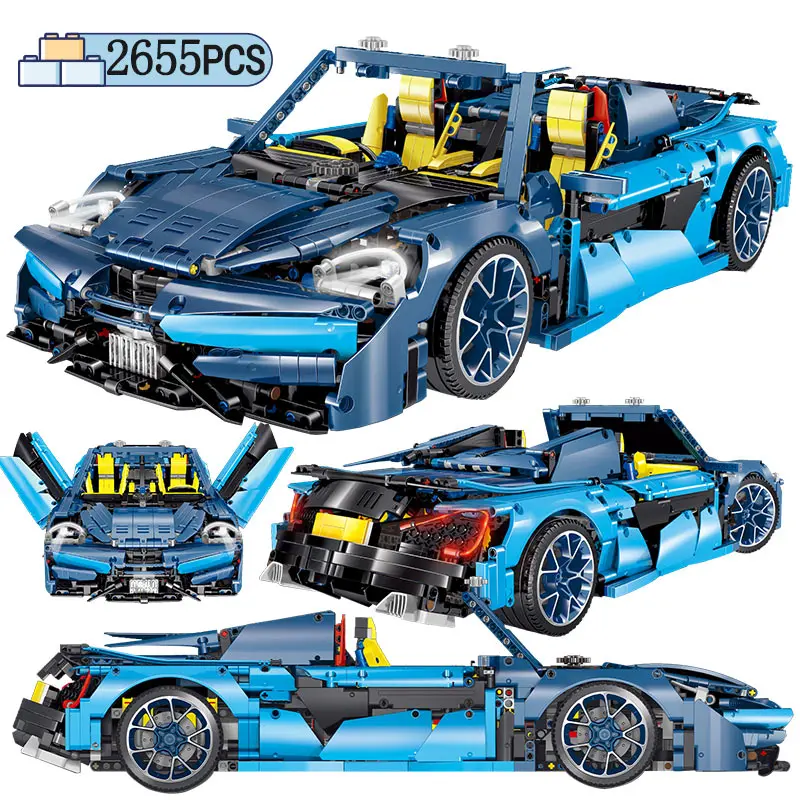 LOZ 1:10 By Bugatti Racing Cool sportsvogn MM Mini Model byggesten Technic Bircks Oplysning Legetøj Til Børn Gaver