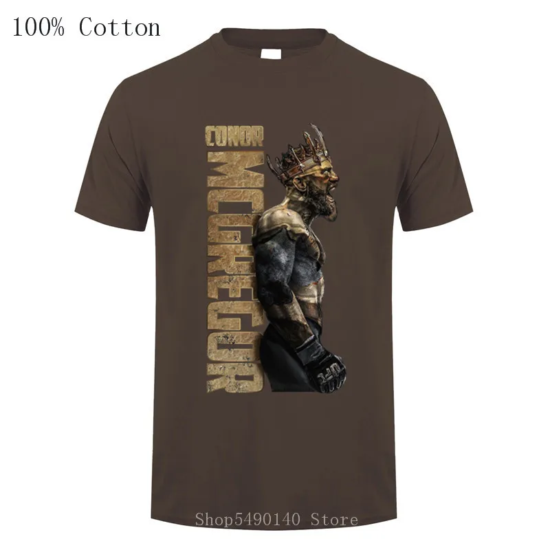 Nye Casual T-Shirt Mænd Kongen Af Conor Mcgregor MMA Fjervægt T-shirt i Ren Bomuld kortærmet t-shirt Crazy Boxer-Shirt