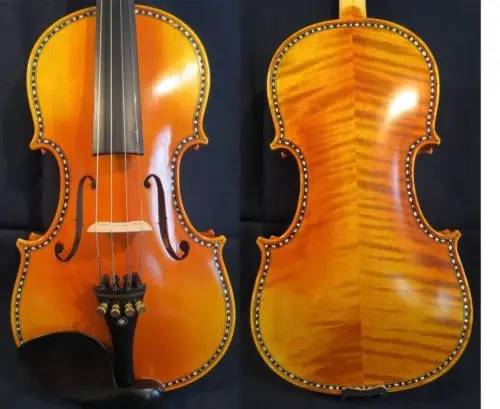 Strad style SANG Mærke master violin 4/4 indlæg shell purfling fantastisk lyd #11982