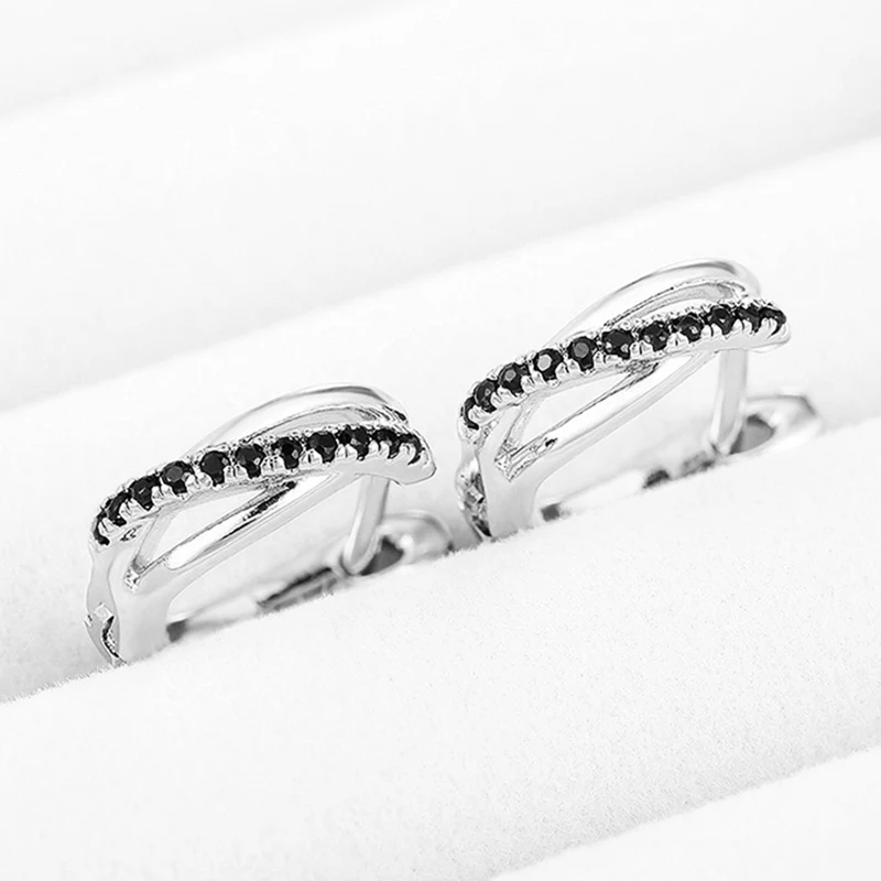 Mode, Enkel, Design Kvinder Bryllup Earring Silver Farve Temperament Fine Sorte Zircon Bryllup Kvindelige Øreringe