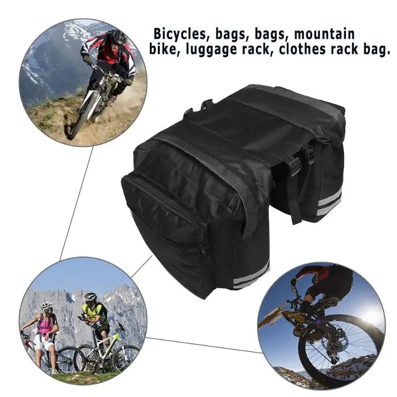 Dobbelt Side Bageste Cykel Taske Cykeltasker cykelholder Bag PVC Cykling Rack Plads Bag MTB Sadel Taske Pose