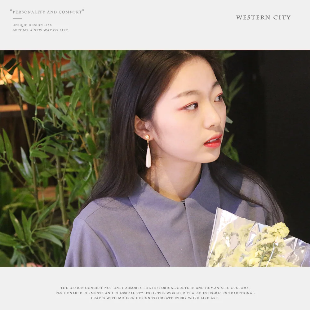 Nye koreanske Version af Den Store Perle Øreringe Kvinders Mode Elegante Lange Øreringe Uden Øre Gennemboret Øre Clips Øreringe Smykker