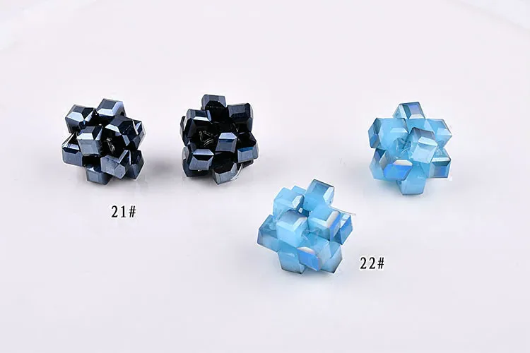 Diy smykker tilbehør Korea glas krystal uregelmæssig firkantet øreringe eardrop øre smykker vedhæng