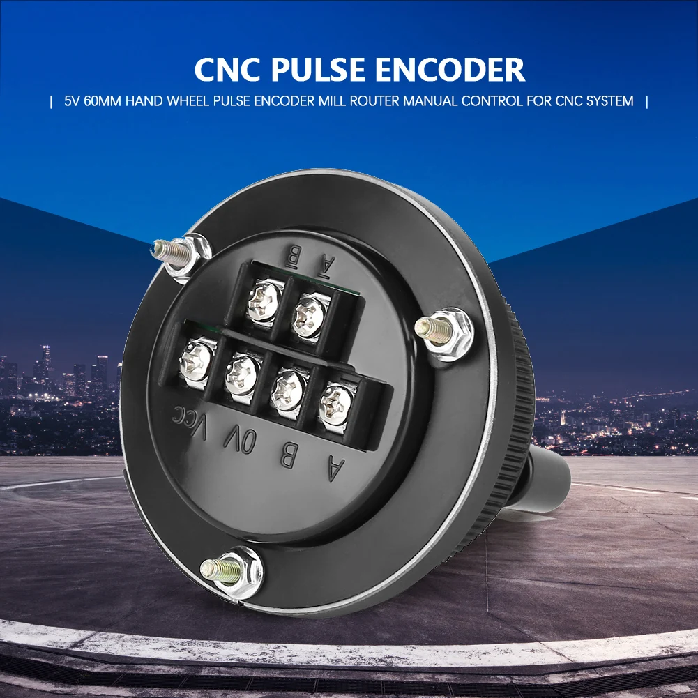 5V 60MM et Hånd-Hjul Pulse Encoder Mill Router Manuel Kontrol Til CNC-Systemet