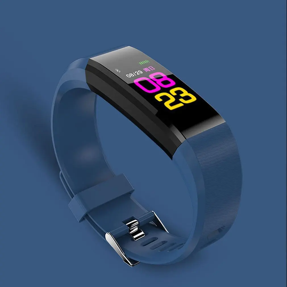 115PLUS sport fitness skridttæller, farve tv med smart armbånd blodtryk armbånd smart armbånd til mænd damer ur