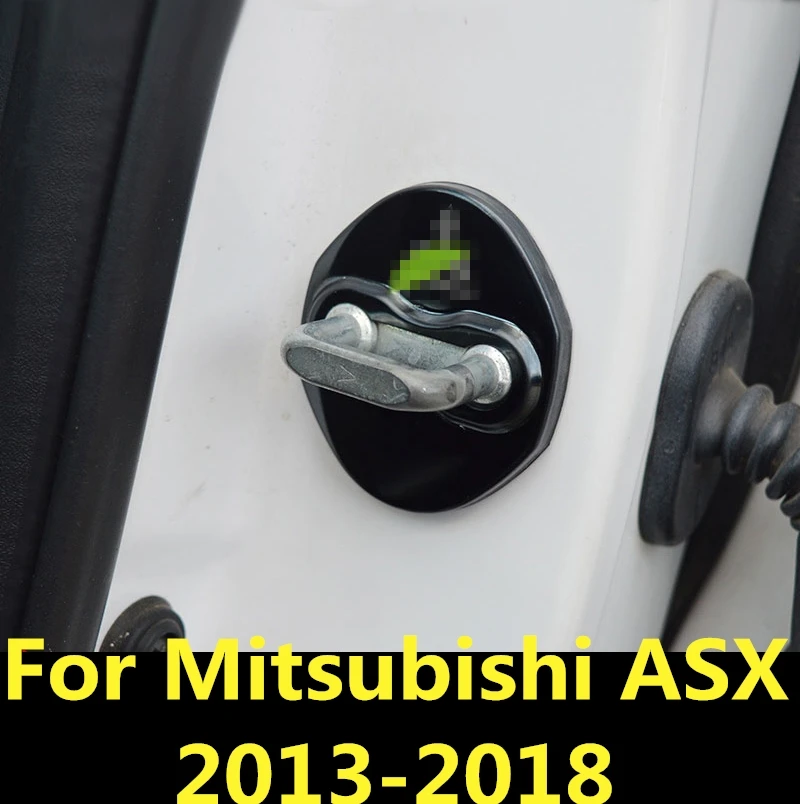 For Mitsubishi ASX 2013-2018 Bil Vandtæt Dør Lås Beskyttende Dække Vandtæt og rustfri bil styling Interiør dekoration
