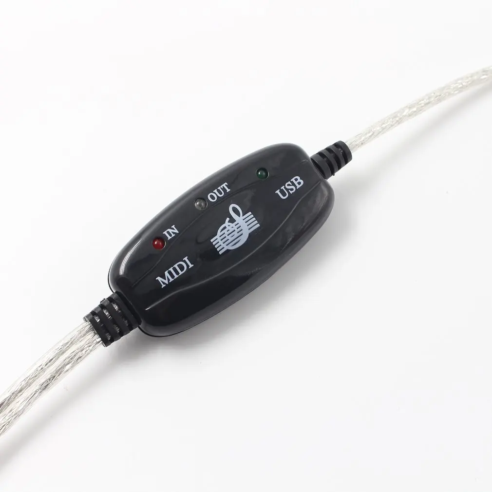 USB-MIDI-Kabel Konverter Tastaturet til PC ' en Ny 2M til Musik Tastatur USB-Ledningen I-OUT MIDI-Interface, Sort Kabel-Adapteren