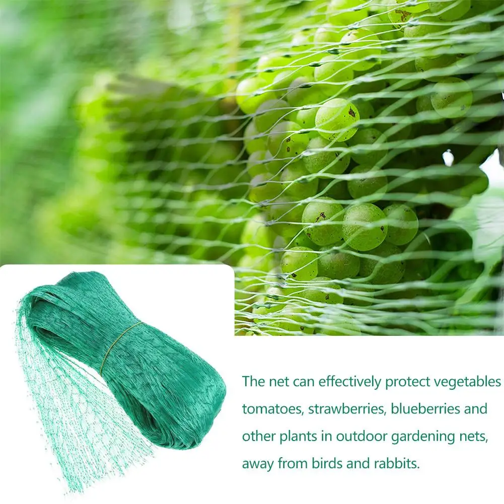 Grøn Anti-bird Net haveplante Beskytte PE Net Ingen Skade til Fugle til Planter, Frugter, Grøntsager Beskyttelse Mesh 15x15mm/ Størrelse 4x6m