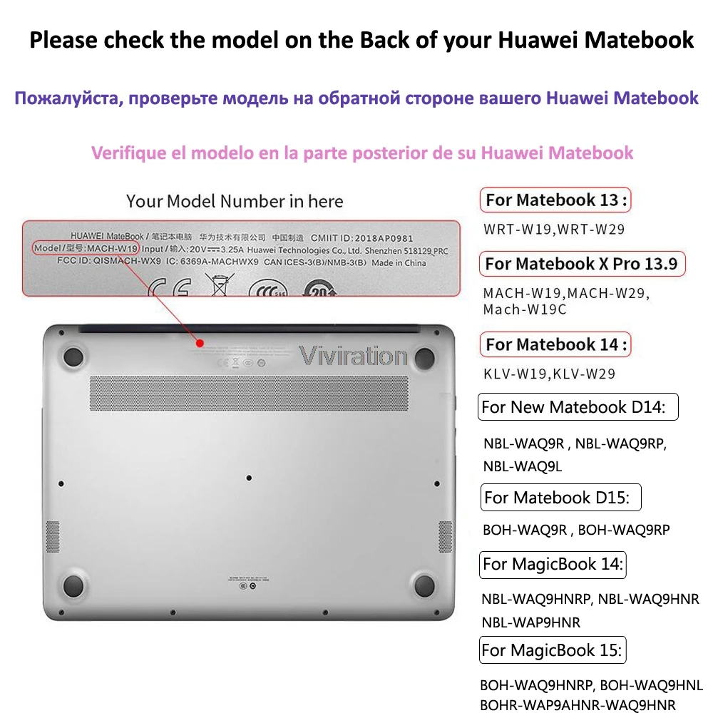 Crystal\Mat PVC Sagen For Huawei Matebook 13 14 Matebook X Pro 2019/2020 Tilfældet For MagicBook14 MagicBook15 Mate D14 D15 Nblwaq9r