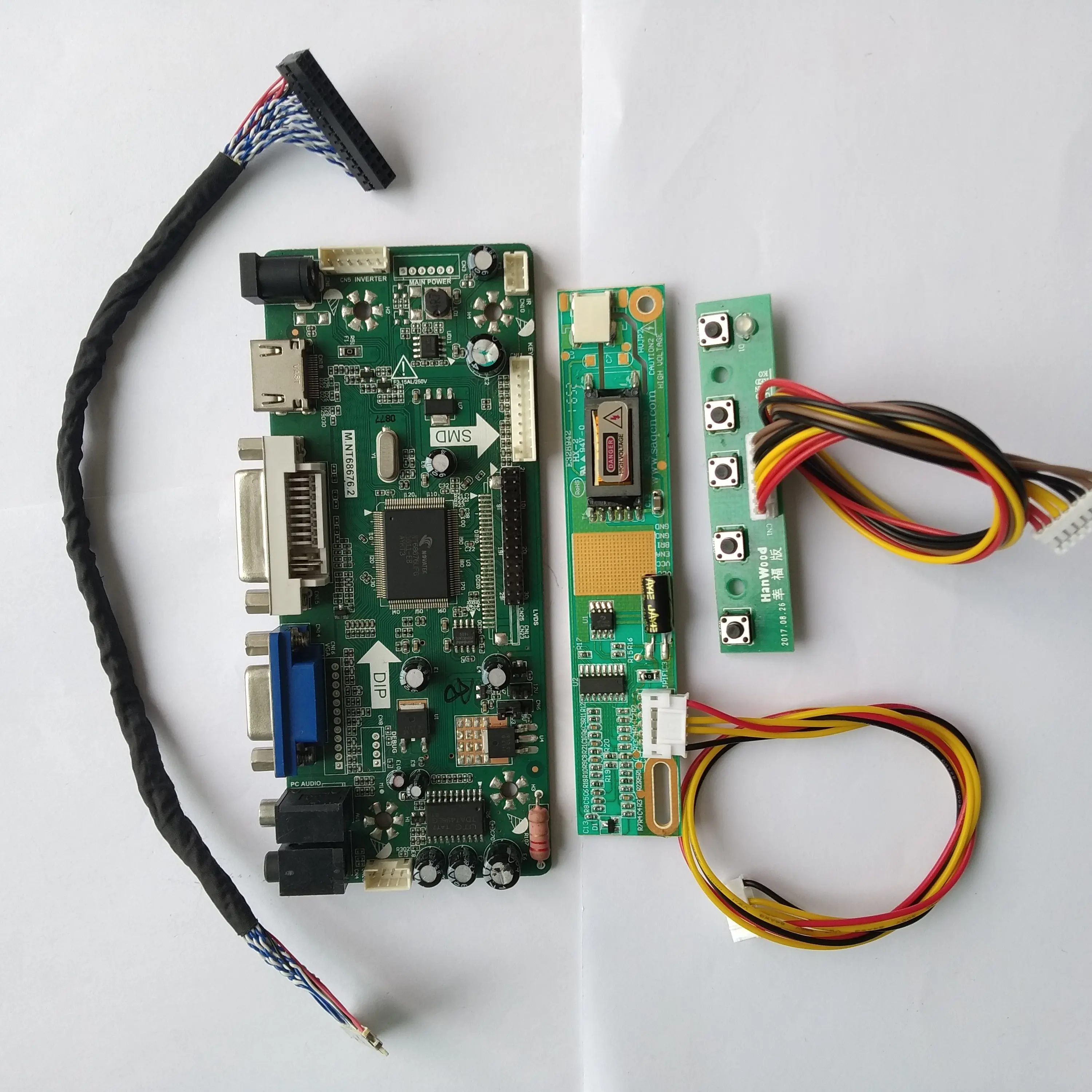 Kort VGA-Controller board kit DIY LVDS M. NT68676 HDMI-DVI-LCD Til LG skærm LP154WU1-TLC1/TLC2 1920X1200 skærm