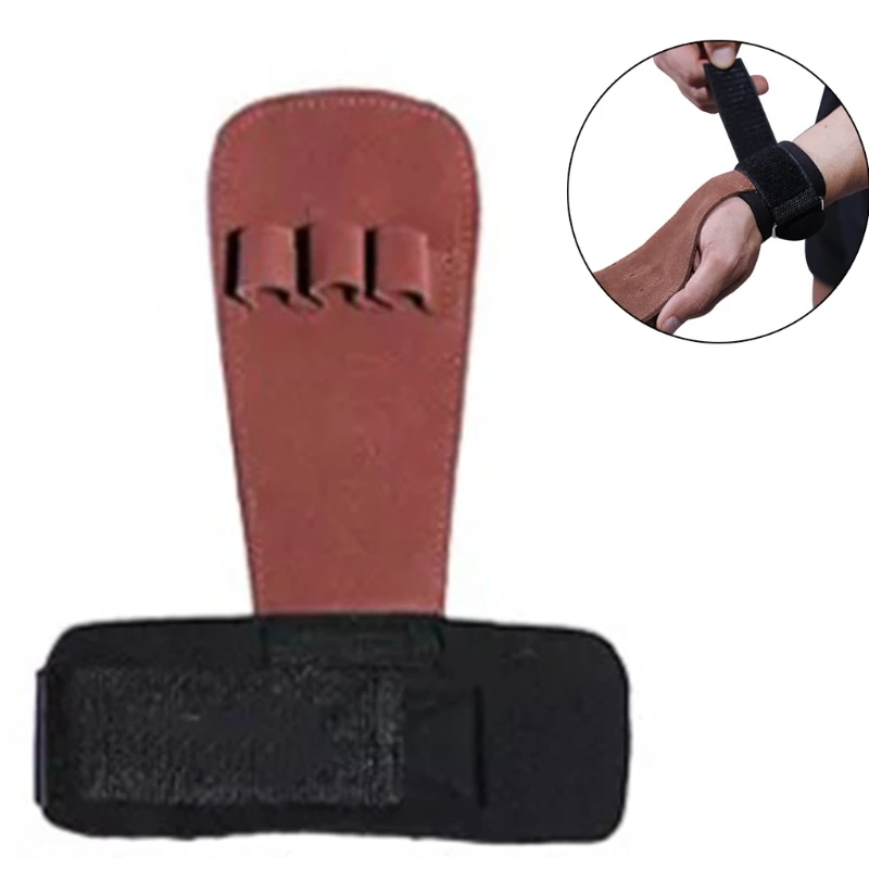 1 Par Vægtløftning Pull-Up Bar Vagt Handsker Læder Håndgreb Vægttræningsudstyr Gymnastik Palm Protector