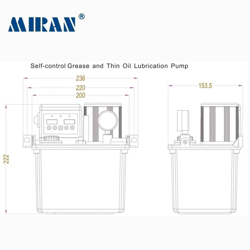 Miran MRG-3232-300XB 3L selvkontrol Smøreolie Pumpe, der Anvendes for Tynd Olie og Fedt Smøring Elektriske Pumpe til CNC-Maskine