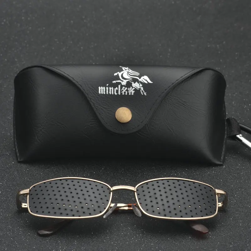 MINCL/ Vision Care Pin hul Solbriller Mænd Kvinder Anti-nærsynethed Pinhole Briller Øje Motion Forbedre Synet Med max FML