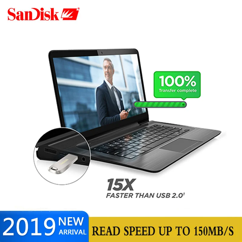 SanDisk USB 3.1 Flash-Drev 256g 128g 64GB 16GB 32GB CZ74 150MB/s, USB 3.0-Pen-Drev Metal U Disk Pendrive Flashdisk til Computer