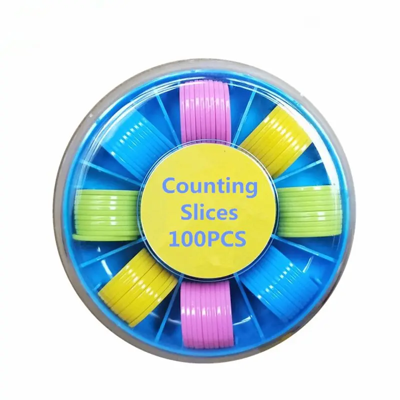 2020 Nye 100Pcs Tællere Tælle Chips Plast Markører 25 mm Blandede Farver til Bingo Chips Spil Tokens med opbevaringsboks