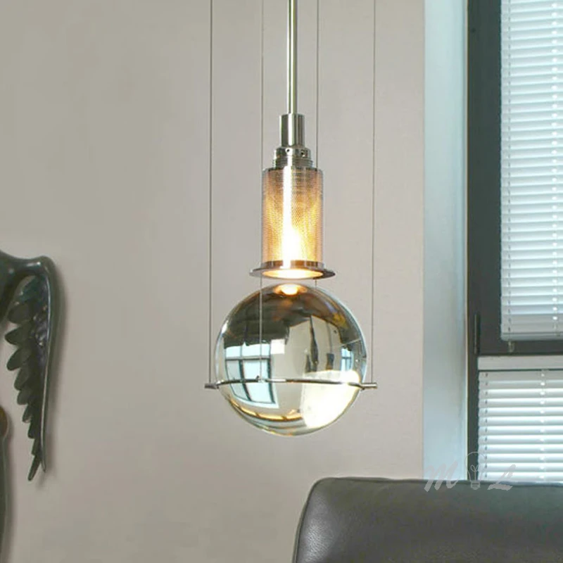 Glas kugle design lampe lamparas de techo colgante moderna hængende lampe avizeler ventilador de techo stue dekoration