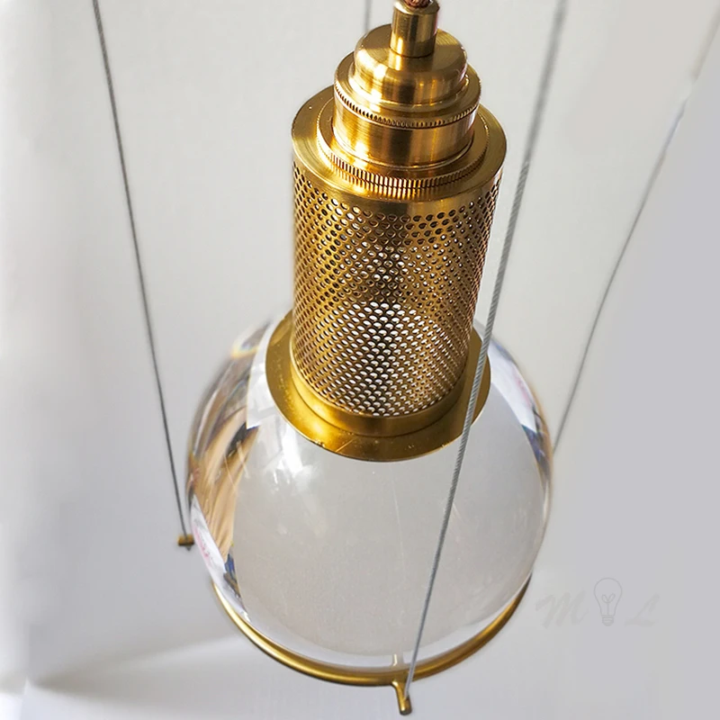 Glas kugle design lampe lamparas de techo colgante moderna hængende lampe avizeler ventilador de techo stue dekoration