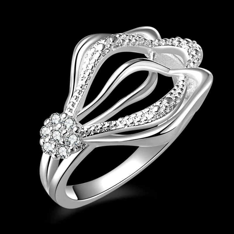 925 sterling sølv zircon ring ny unik butterfly kvinde sølv ring ring personlighed charme kvindelige ring