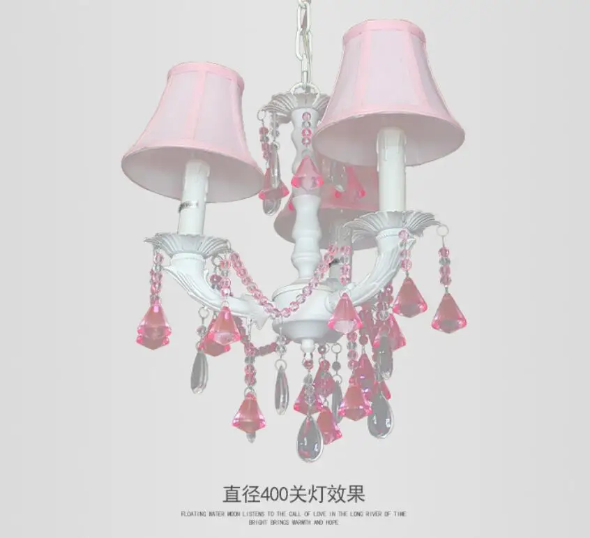 HAIXIANG Moderne Pink Krystal loftslampe Barn Pige Værelse Belysning Soveværelse Skab Vedhæng Lys