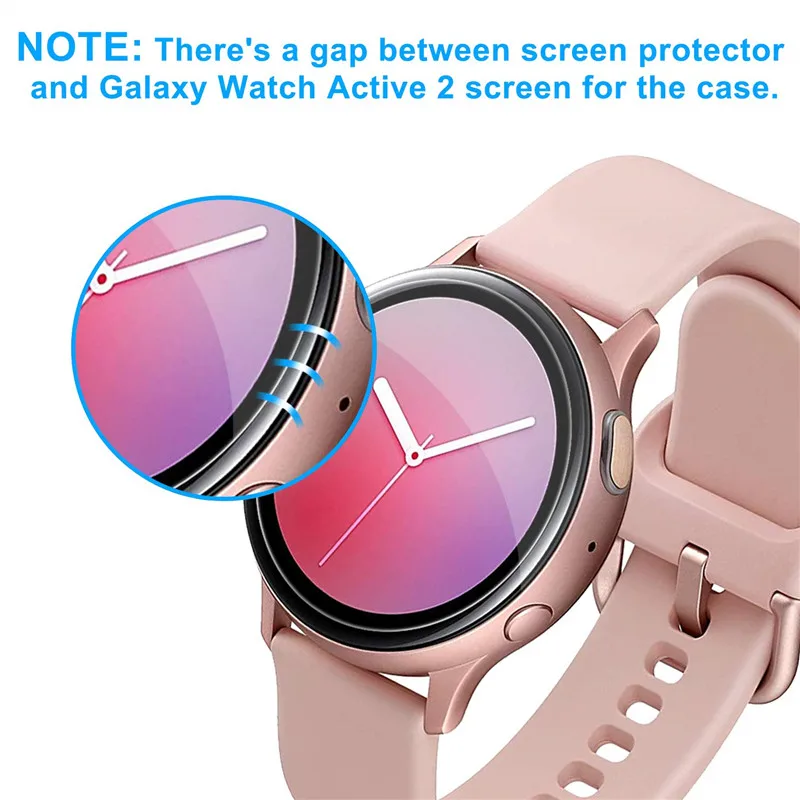 Se Film Skærm Beskyttere Til Samsung Galaxy Se Aktiv 2 44mm 40mm Buede Randen Blød Beskyttende Film Fuld Dækning Ikke Glas