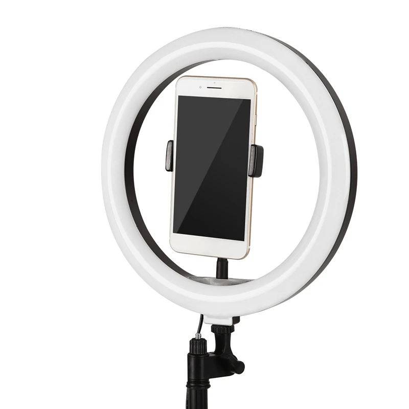 26cm Ring Lys USB-Dæmpbar Selfie Ring Lampe med Et Stykke Folde Stå for Tik Tok YouTube Makeup Video Live Studio