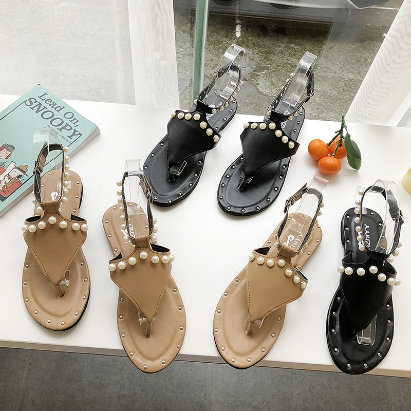2020 Dame Sandaler Print Sommeren Flad Hæl sandaler Følgeseddel-på Casual Sandaler Shoes De Mujer Beach Sandaler B722