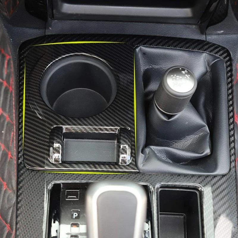 Fire-hjulstræk Panel kopholder Trim Fit for 4Runner SUV 2010-2019(Carbon Fibre Style)