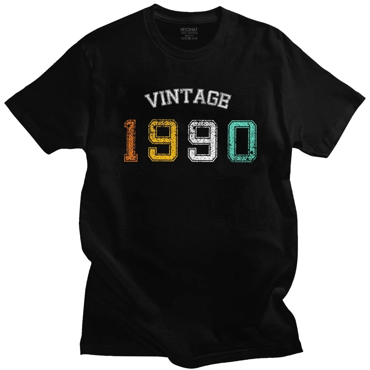 Mens Vintage 1990 Originale Dele T-shirt Korte Ærmer O-hals Bomulds-Tshirt 30 30 Års Fødselsdag Gave Tee Shirt Tøj