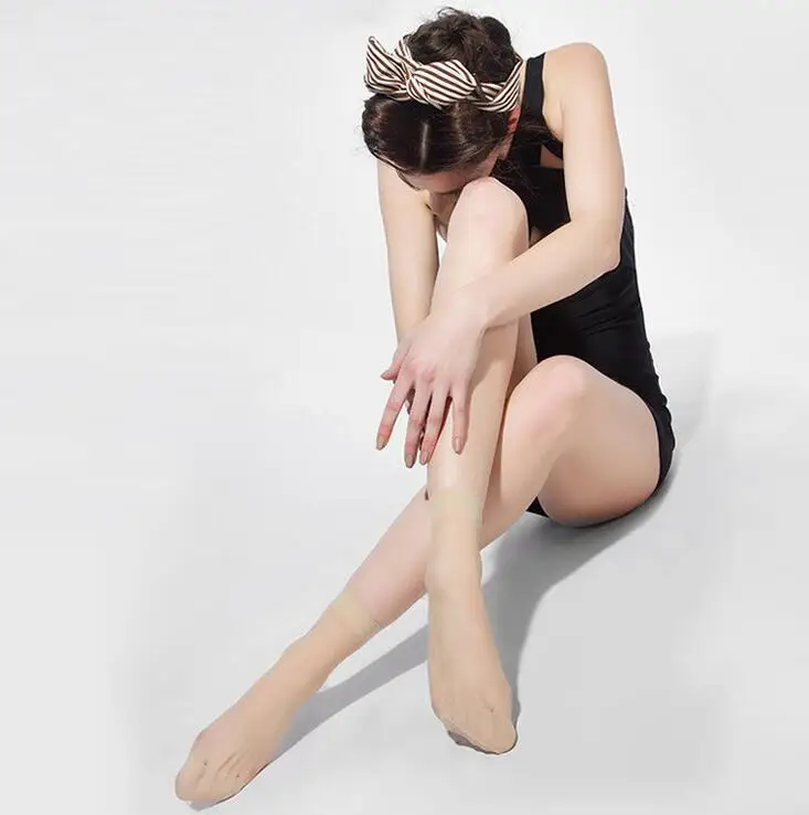 Kvinder Sexy Ultratynde Sokker Crystal Silke Sokken For kvindelige silke chaussettes 2017 Elastisk Calcetines De Mujer 10pairs/masse CI366
