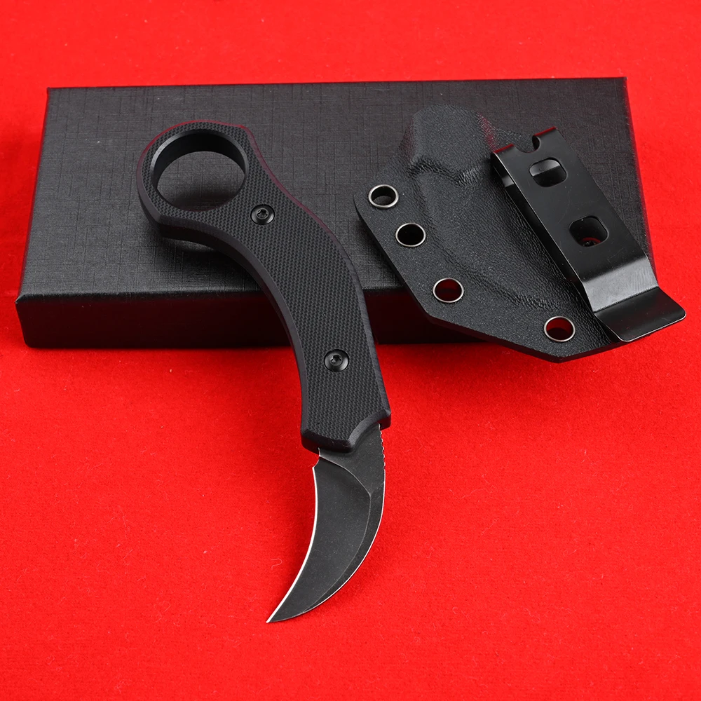 CS GO Karambit Mini lommekniv Udendørs Camping Jagt EDC Af Taktiske Knive med Fast Blad 440C Stål G10 Håndtag med Skede