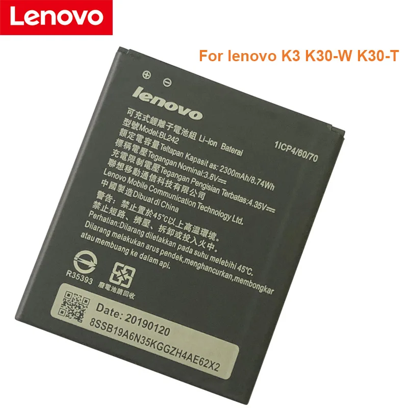 Nye BL242 Batteri til Lenovo Lemeng A6000 K3 K30-T-2300mAH Telefon Udskiftning af Batteri