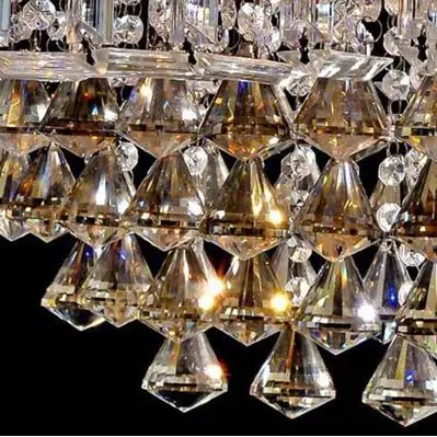 Særtilbud på store moderne minimalistisk loft krystal lysekrone, kreative personlighed stue hall krystal lampe